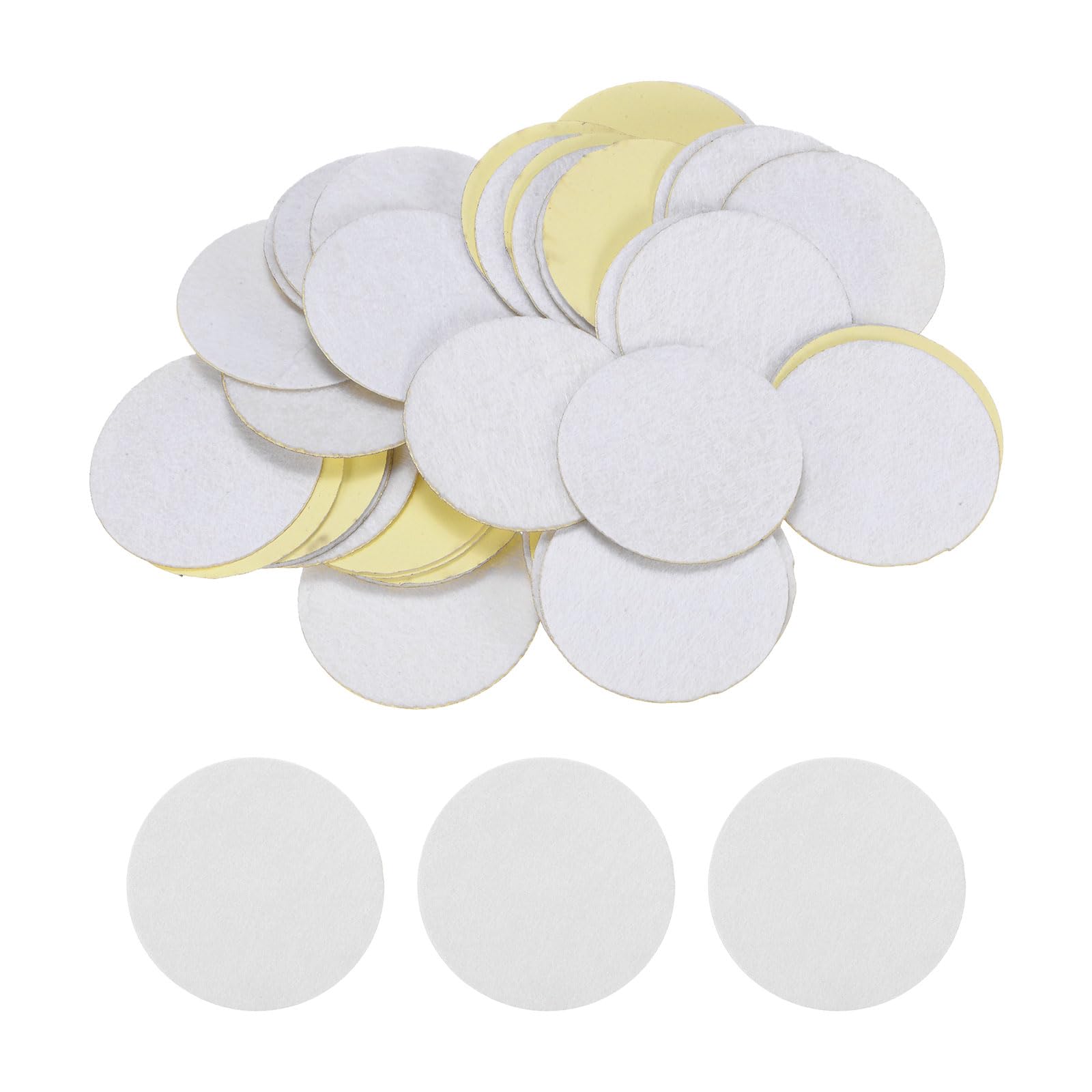 HARFINGTON 48pcs Round Adhesive Felt Circles, 50mm 2" Pre Cut Felt Craft Stickers Non-Woven Mini Felt Fabric Circles for DIY Sewing Handcraft Cut