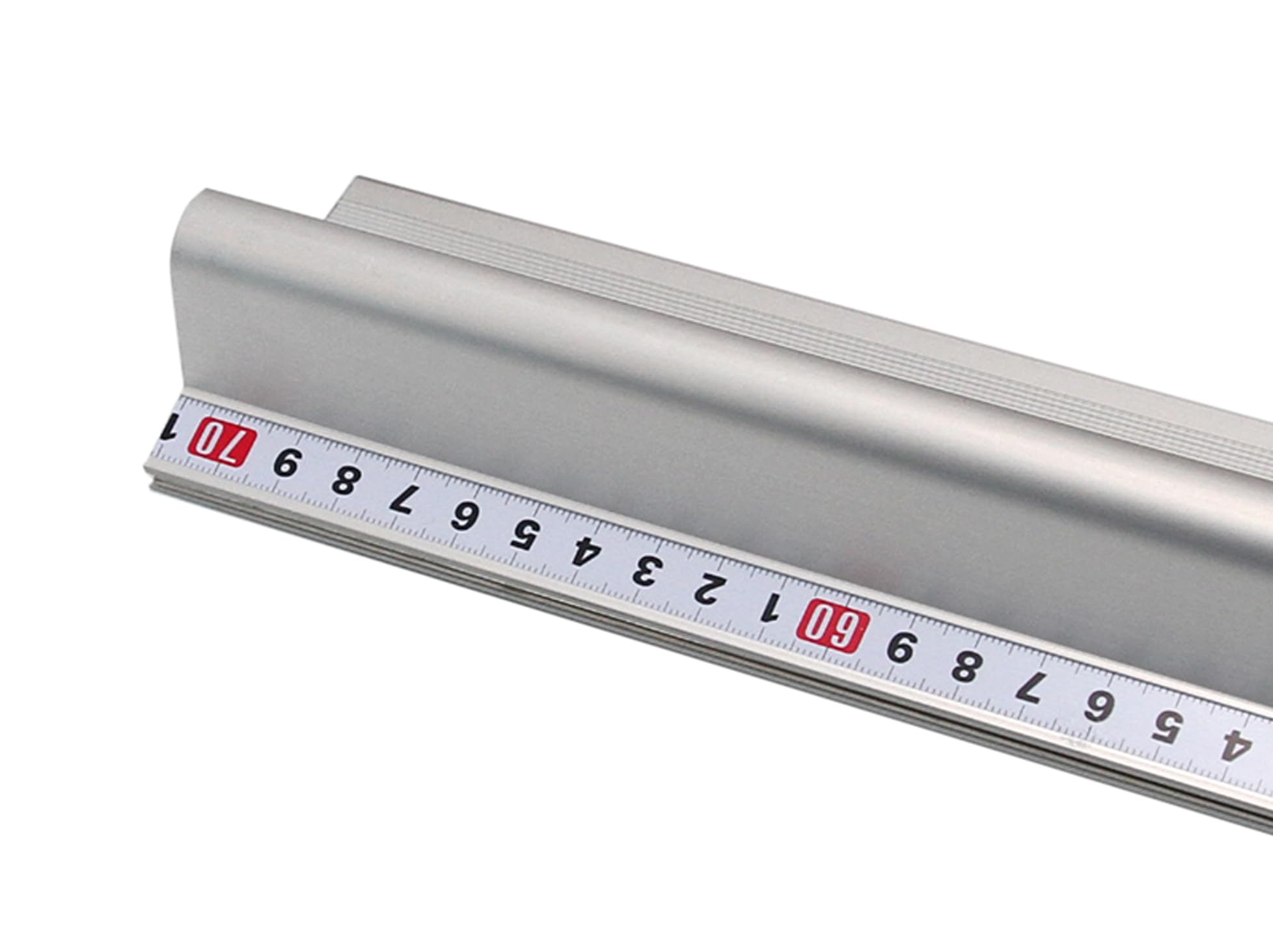 Profi Schneidelineal 70 cm / 700 mm (+/- 1cm) aus Aluminium – rutschfeste Schneideleiste mit Griff, stabile Stahlkante für präzise Schnitte in Werkstatt, Büro, Atelier - Ruler/Lineal