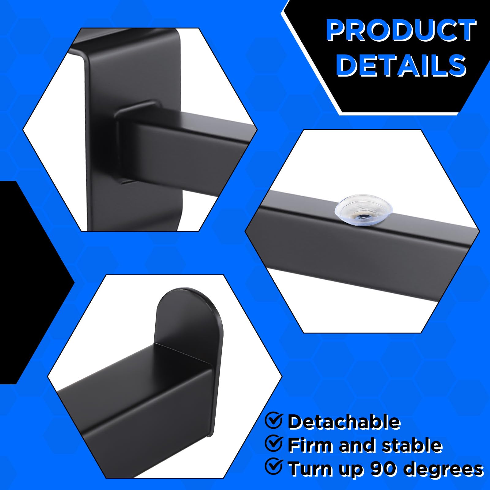 Yexiya Slatwall Ganci da 24 pezzi da 25,4 cm, accessori per pannelli Slatwall, ganci resistenti per doga, ganci da parete, ganci da esposizione per casa, garage, negozio, camera, accessori per