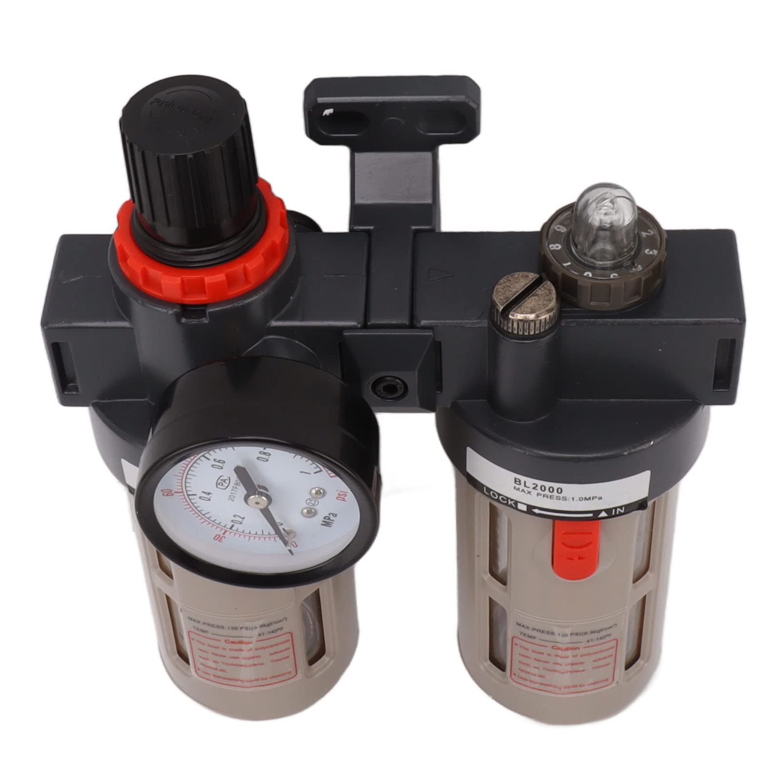 Regolatore del filtro dell'aria compressa Separatore del separatore dell'olio dell'acqua con filtrazione forte in lega di alluminio premium G1/4 per officina