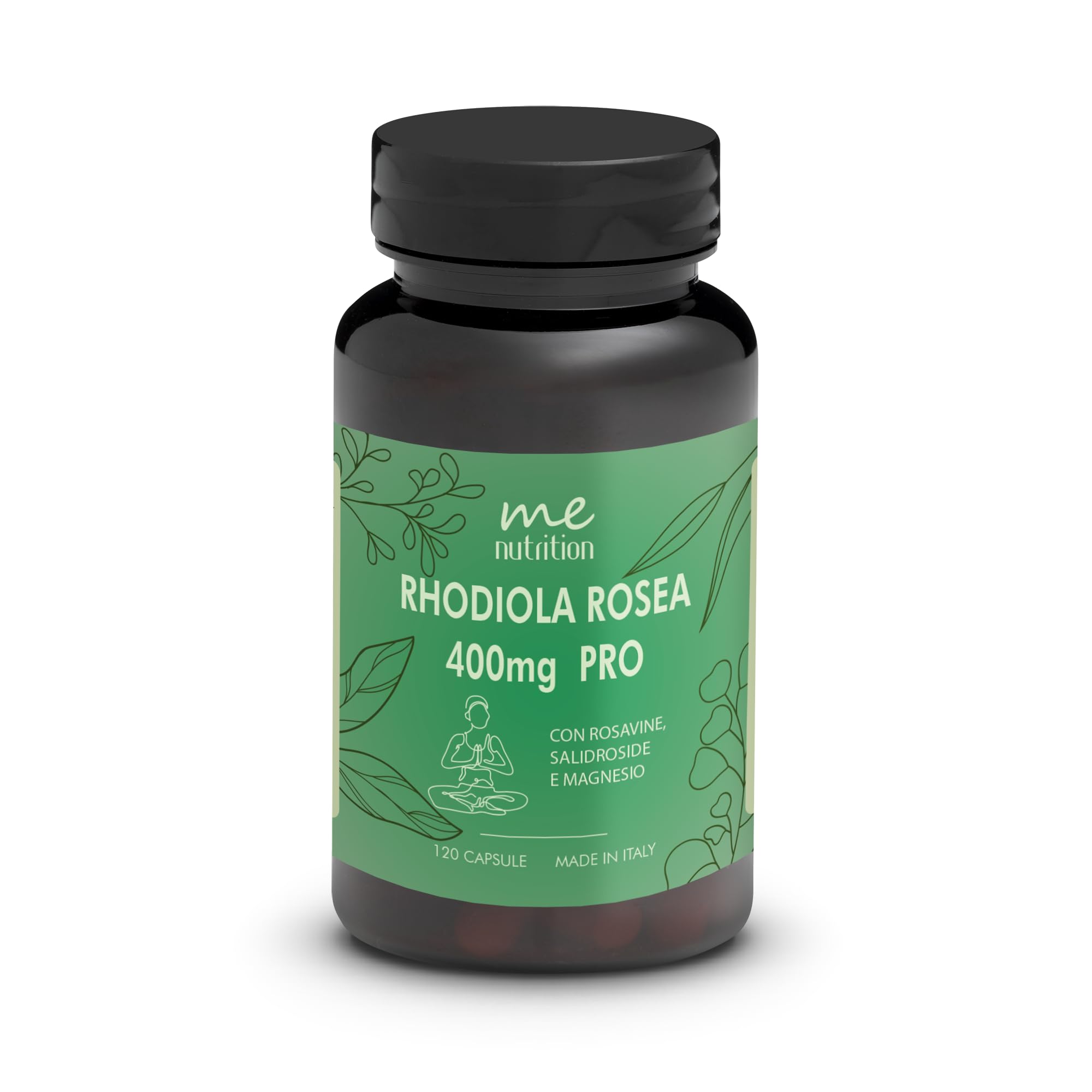 Rhodiola Rosea 400mg PRO potenziato con Magnesio 120 capsule Buon Umore, Equilibrio Emotivo, Stanchezza Fisica e Mentale, Antistress, Concentrazione (Scorta fino a 4 mesi) Made in Italy Me Myeasy