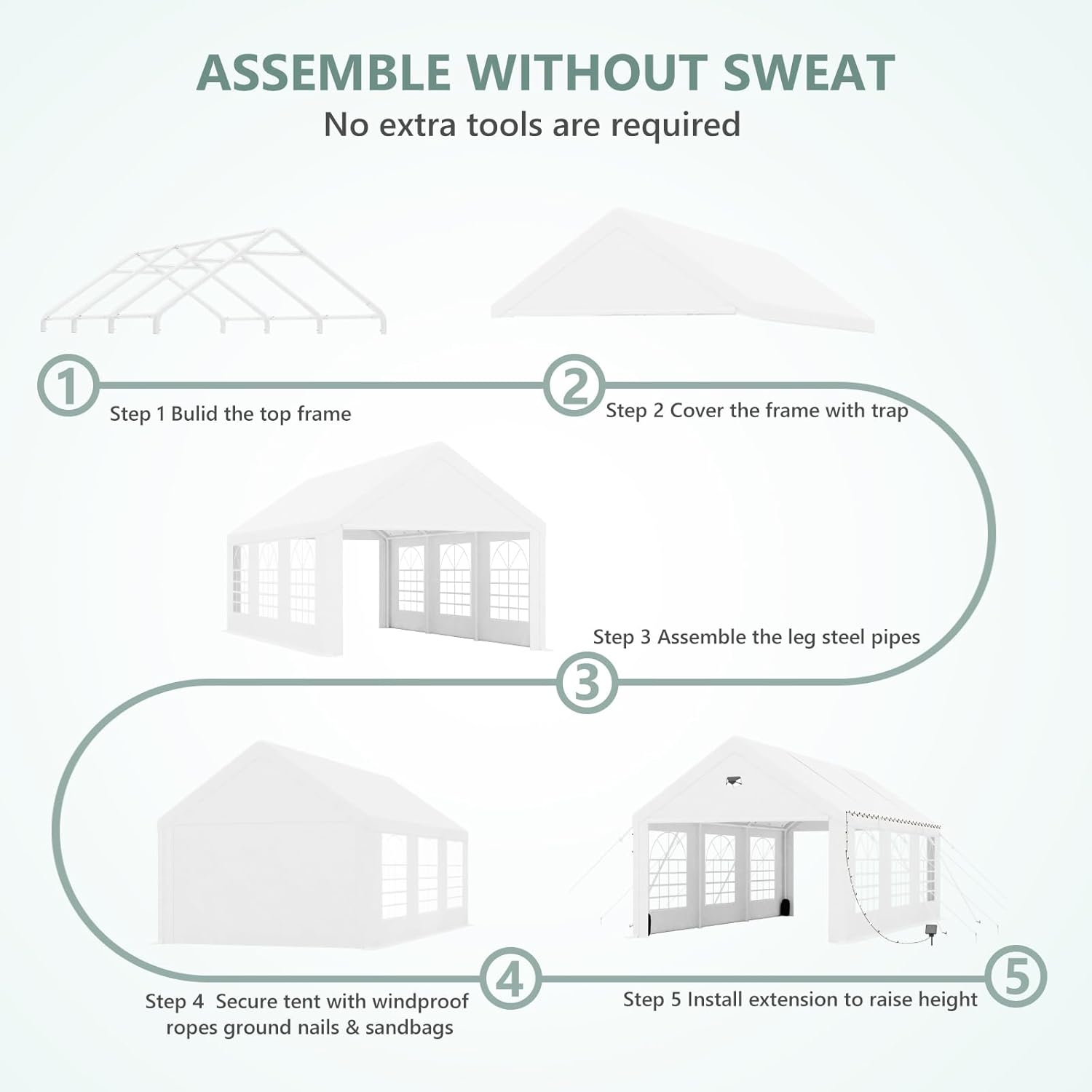 12x20FT Heavy Duty Carport Canopy,Extra Large Portable Car Tent Garage with Roll-up Windows and All-Season Tarp Cover,Removable Roof Side Walls for Car, SUV,BoatsTruck Shelter Logic Storage 12x20FT Heavy Duty Carport Canopy,Extra Large Portable Car Tent Garage with Roll-up Windows and All-Season Tarp Cover,Removable Roof Side Walls for Car, SUV,BoatsTruck Shelter Logic Storage