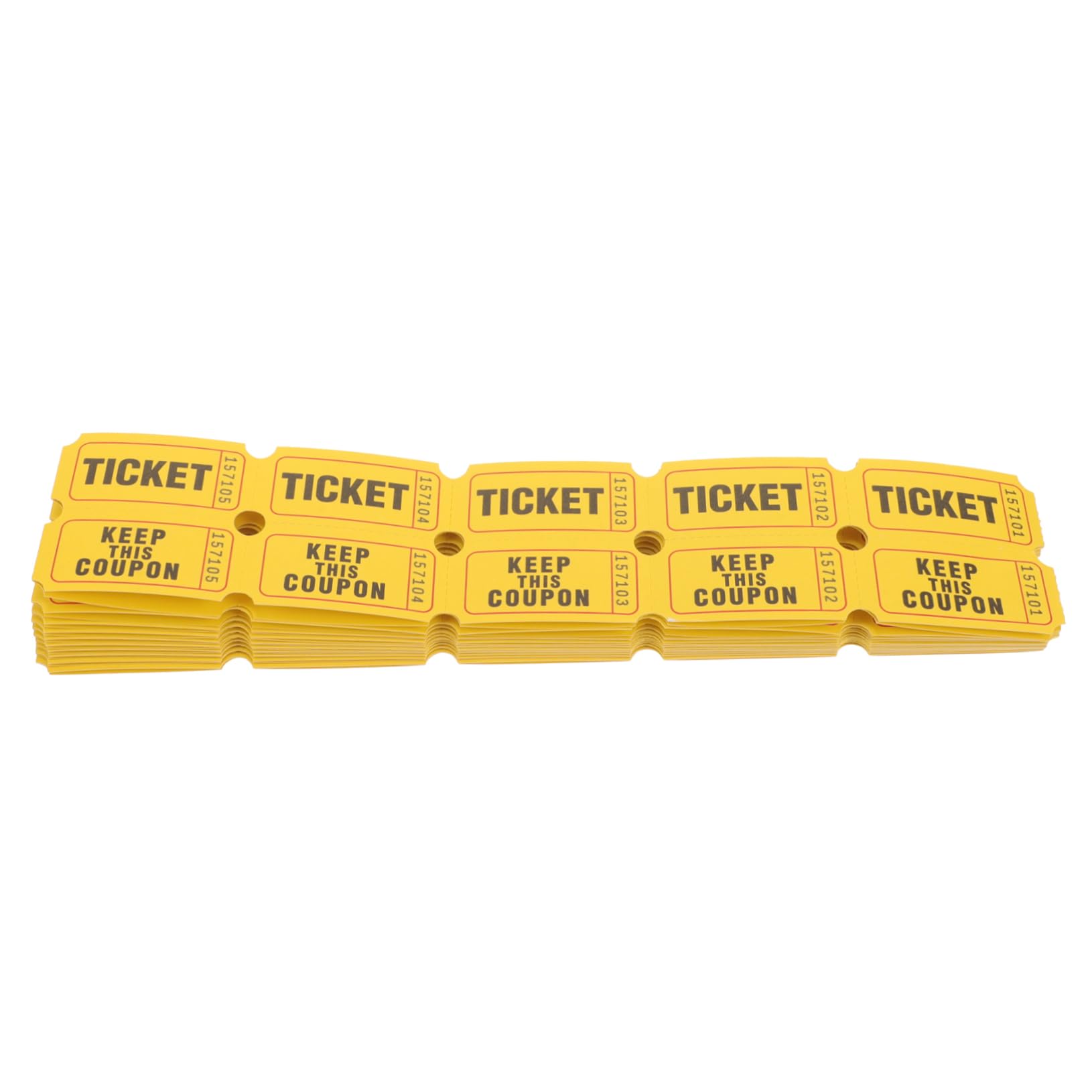 Tofficu 400pièces Billets De Loterie Jaunes pour Événements Tickets Numérotés Pratiques pour Tirages Sort Récompenses Et Activités Caritatives