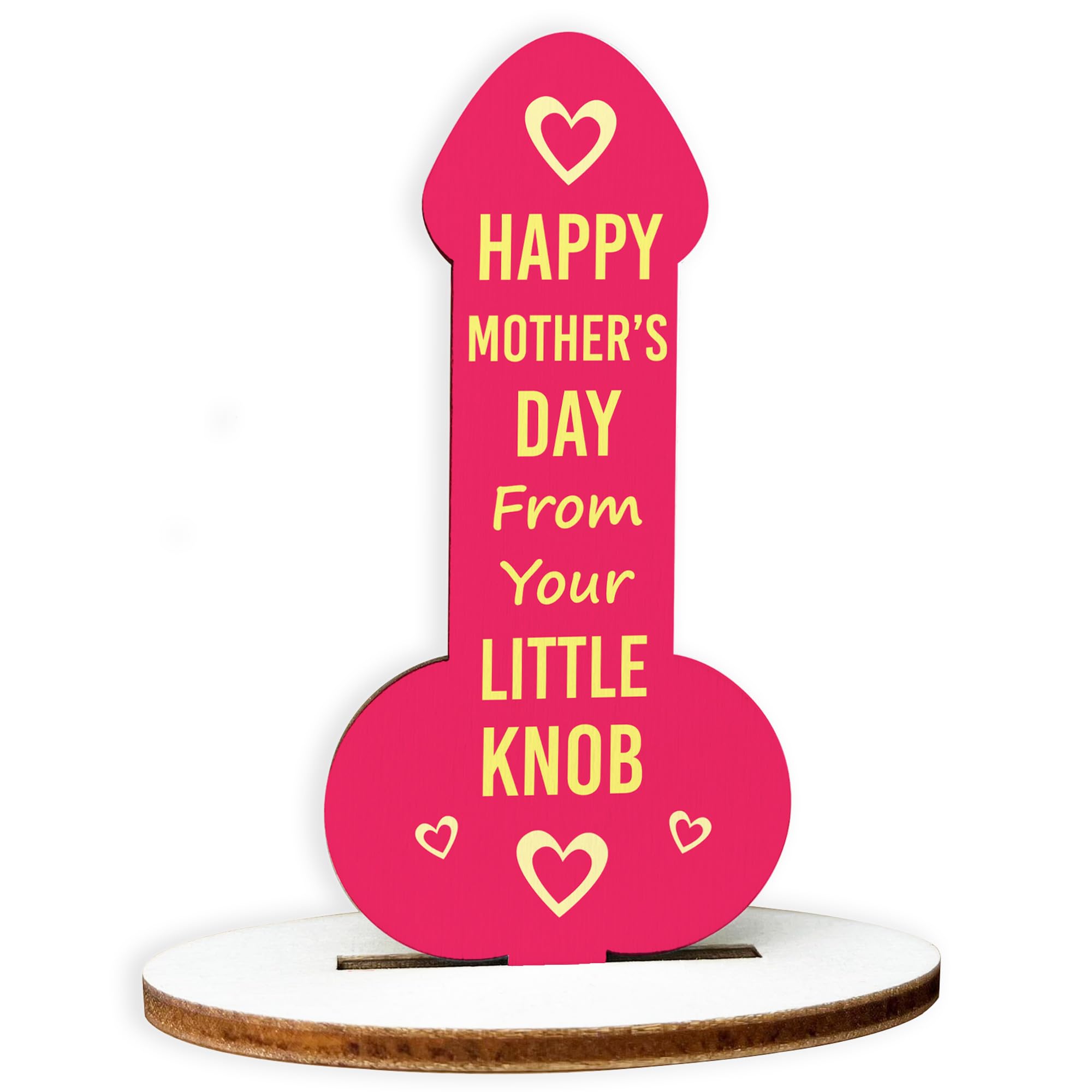 Red Ocean Funny Mothers Day Gift from Son Wood Plaque Joke Humour Mum Novelty Gift 80 x 80 mm