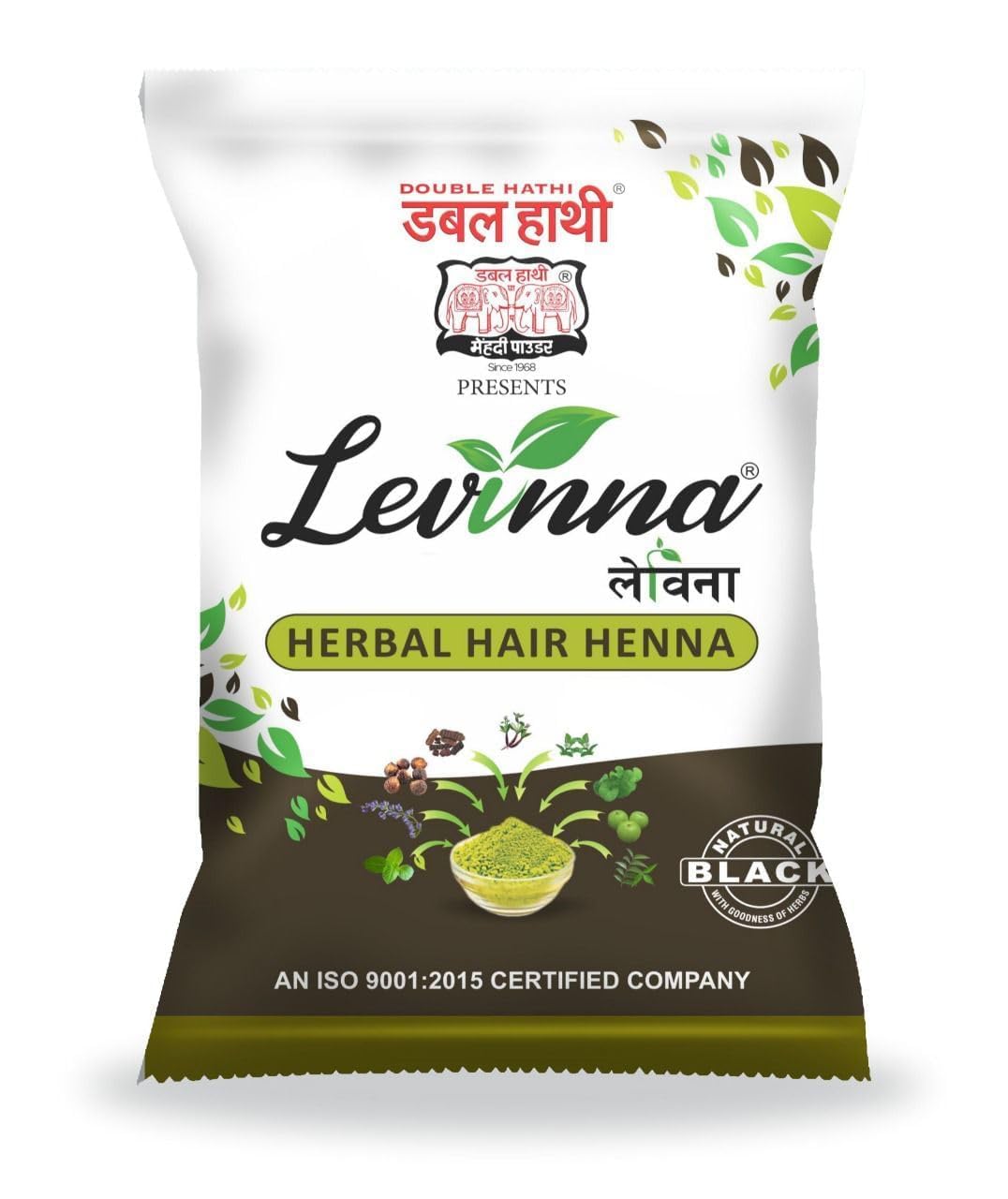 Levinna Herbal Hair Henna - Black (Pack of 10-40gm each)-image-4