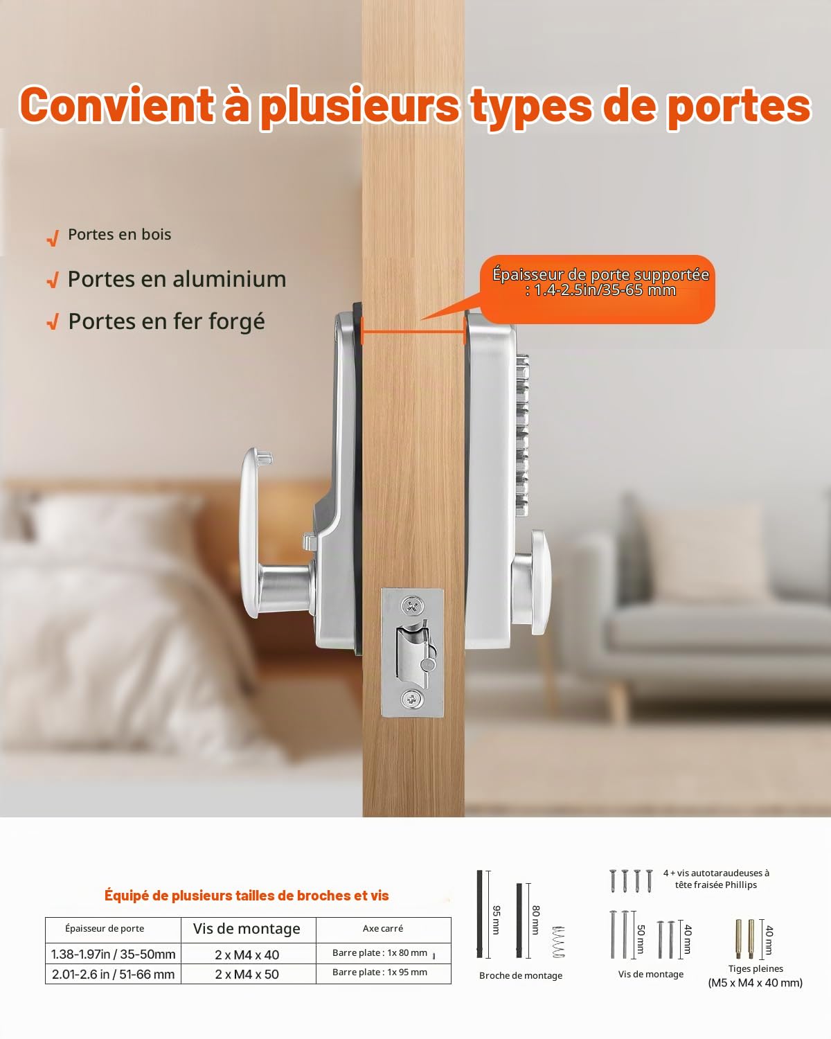VEVOR Serrure à Code Mécanique (14 Touches-Seul Côté)