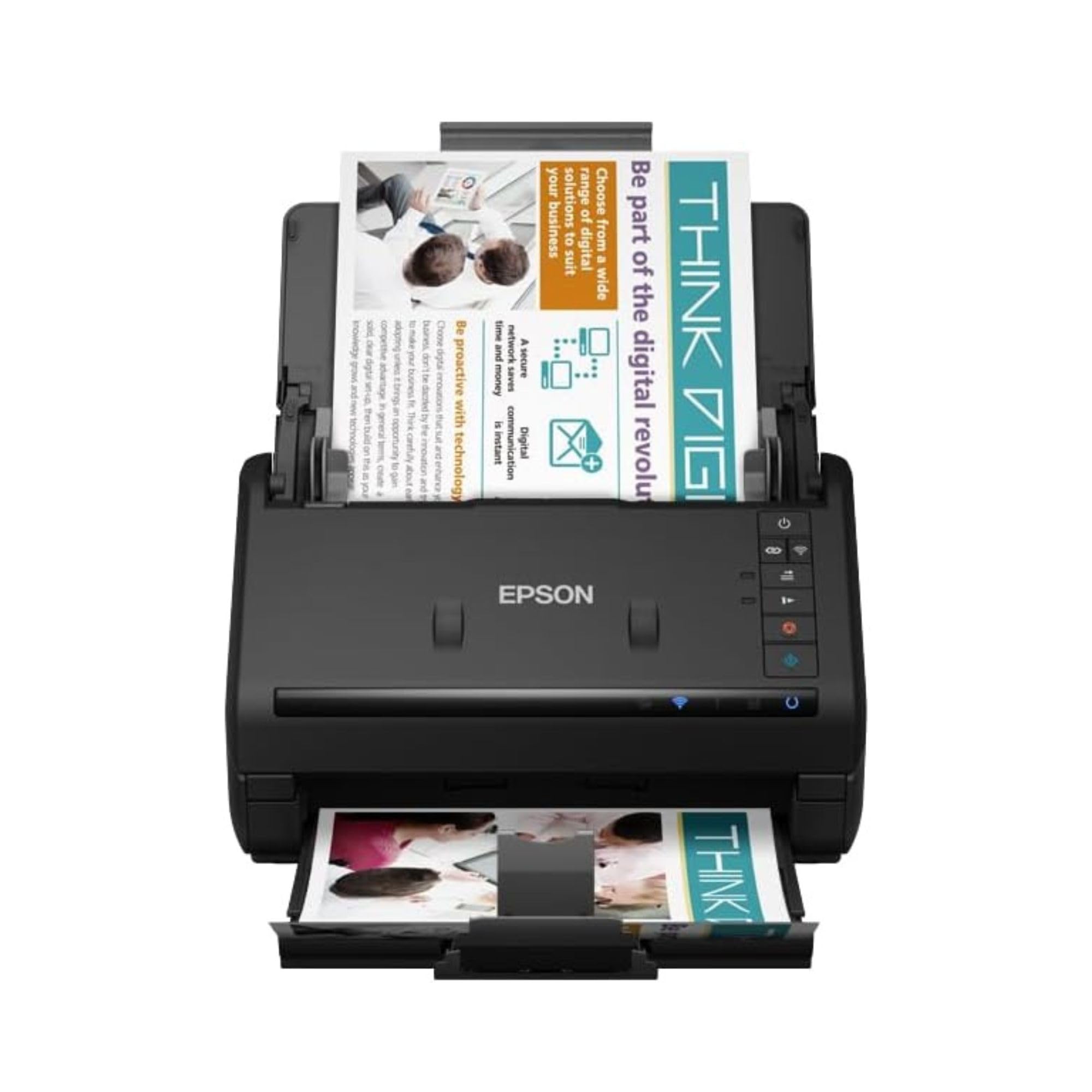 Epson WorkForce ES-500WII, Scanner A4 WiFi Fronte/Retro ad Alta Velocità su Smartphone, Tablet, PC o Mac, Duplex Automatico e ADF, Funzioni Automatiche di Ritaglio e Rimozione di Pagine Bianche/Sfondi