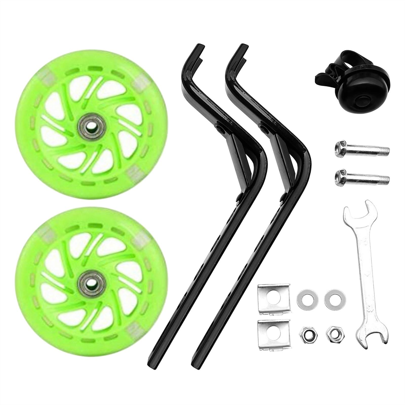 Ruedines Bicicleta Infantil Rueda de entrenamiento for bicicleta Estabilizador de bicicleta Aprendizaje de servicio pesado Montado ajustable for niños Luz silenciosa Soporte de 12 a 20 pulgadas.(Pink)