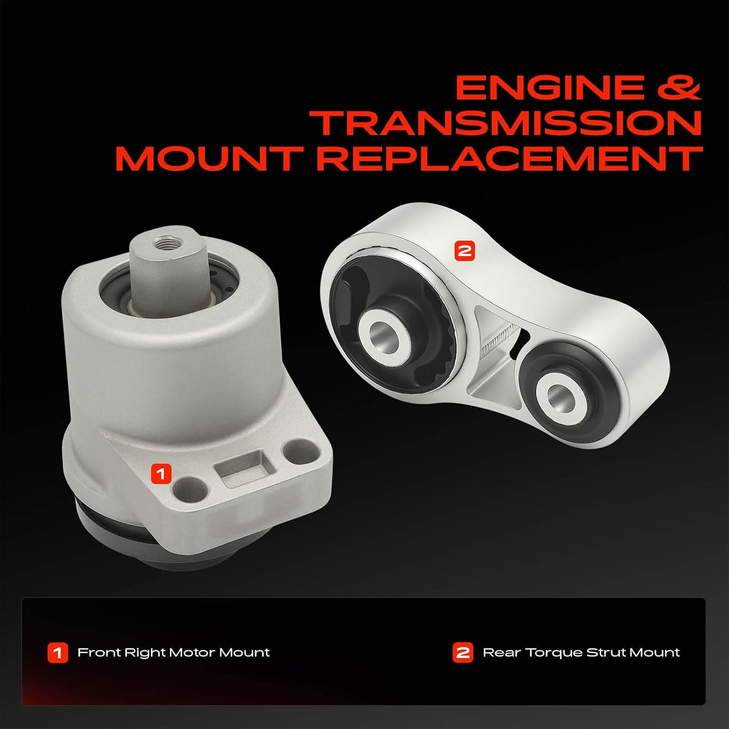 A-Premium Engine Motor Mount and Torque Strut Mount Kit, Set of 2 image 3