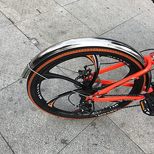 edelstahl schutzbleche fahrrad HMTE Fahrradschutzblech-Set, Fahrradschutzbleche Fahrradschutzbleche für 26-Zoll-Mountainbikes Edelstahl-Schutzbleche Bikes Wings Road Bicycles Goods team: BUFFALO BILLS Color:Matte Gray Orange Bike Holland Woman WH1L26206