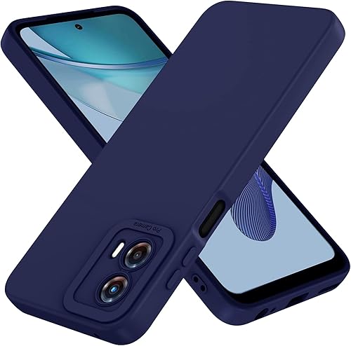 Miniatura 1 de Funda para Moto G 5G 2023 funda protectora militar de silicona líquida, funda para Motorola G 5G, funda de protección resistente para G 5G (azul)
