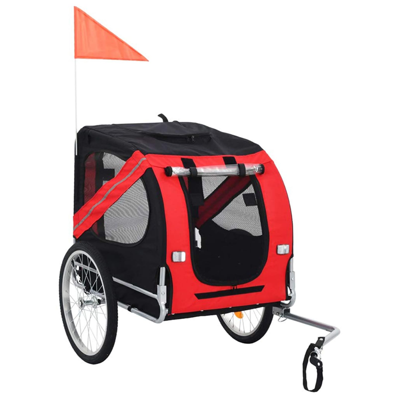 Carrello per cani,Rimorchio per animali da compagnia pieghevole, auto per cani traspirante, può entrare nella parte anteriore e posteriore adatto per interni ed esterni