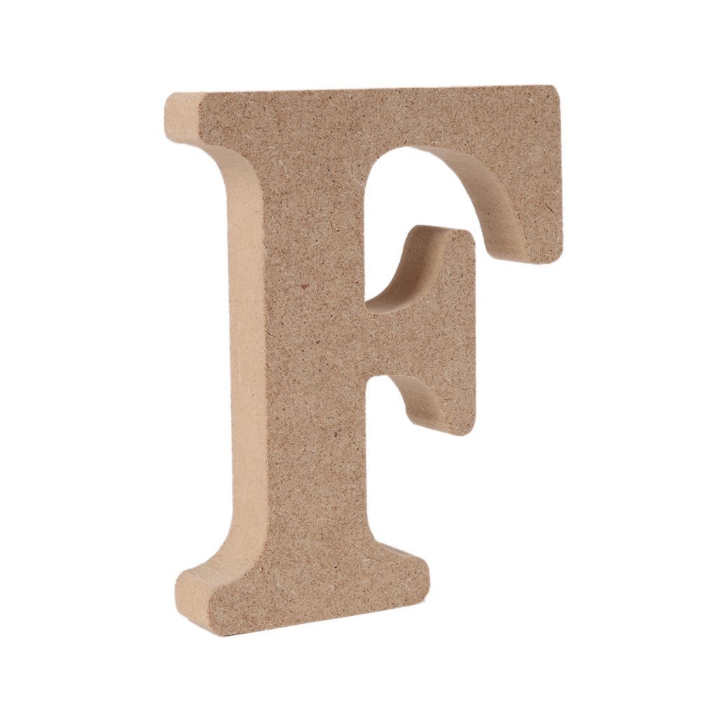 Freeas Freestanding Wooden Letters, Alphabet Decorative Wood Letters Hanging Wall 26 Letters DIY Words Sign for Children Baby Name Girls Bedroom Wedding Birthday Party Home Décor (F)