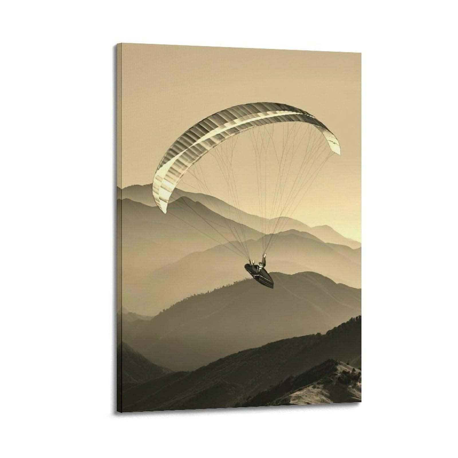 OKAHYS Paragliding Flying Outdoor Extreme Sport Poster Decorative Painting Canvas Wall Artworks Picture 20x30inch(50x75cm)