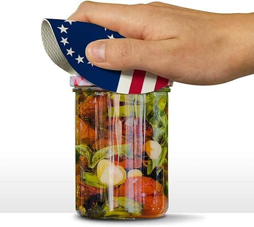 Miniatura 2 de Betsy Ross 1776 - Abridor de tapa de goma antideslizante con diseño de bandera estadounidense