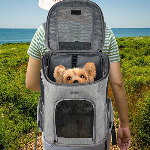 Cat Backpack Carrier, Cat Carrier Backpacks for Small Cats Dogs, Ventilated Pet Backpack with Safety Straps for Travel… - Image 7