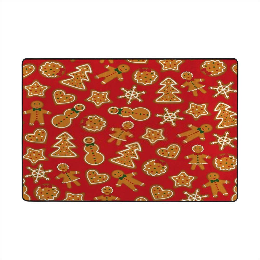 Tapis de Noël rouge en velours corail doux pour grand salon