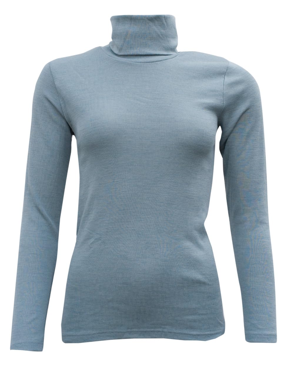 Engel Women's Mountain Blue Turtleneck Jumper, 70% Wool (Kbt), 30% Silk (, 42-44), 42-44