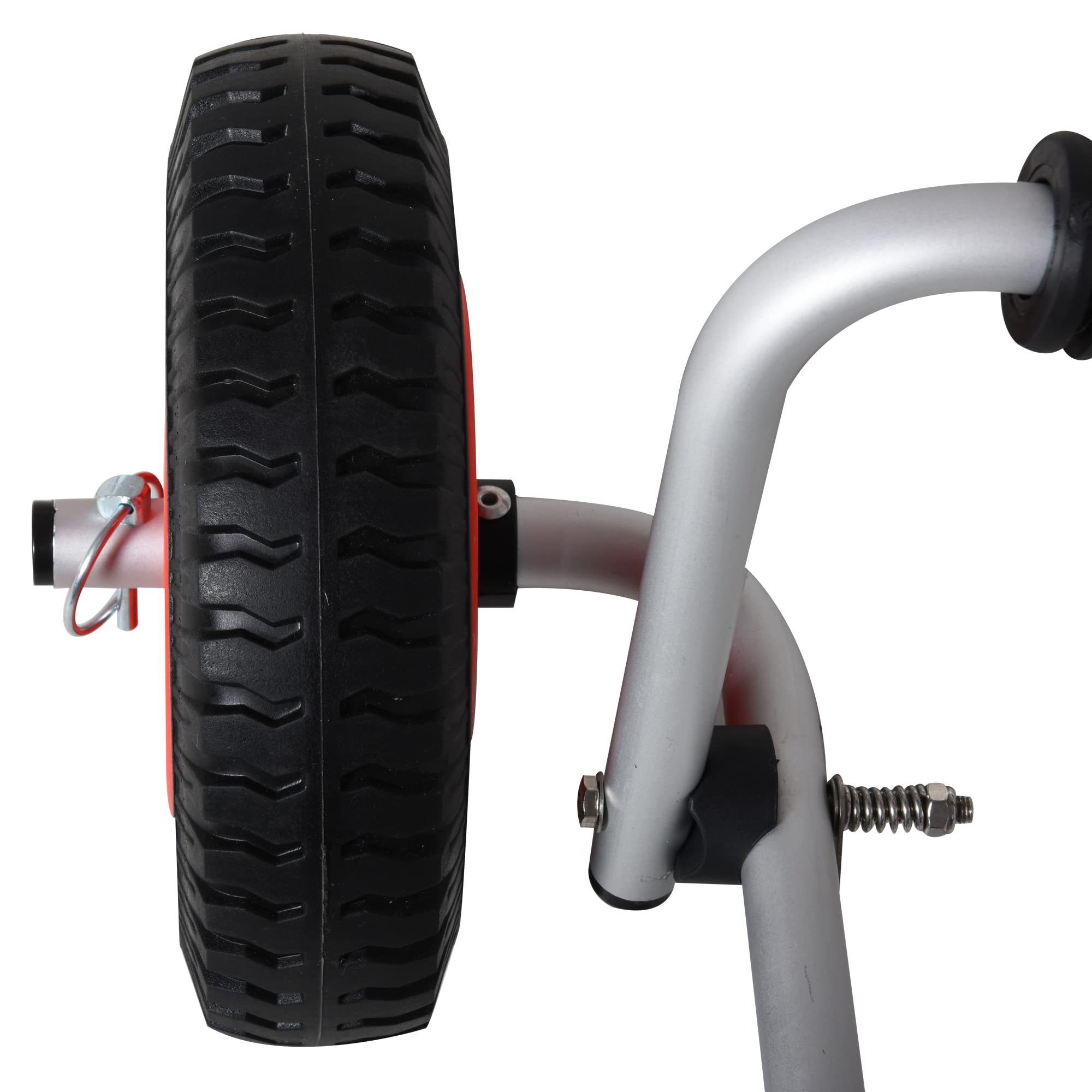 HOMCOM Carro de Transporte Plegable para Kayak Carga 75 kg Aluminio Ajuste Universal con Ruedas para Canoa Embarcación 57,5x33x24 cm Plata