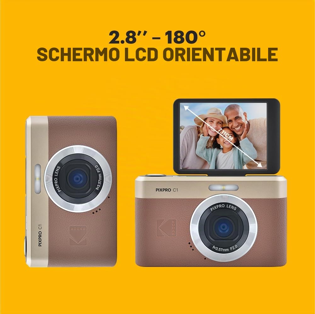 KODAK Pixpro C1 Ultra Compact Digital Camera | 13MP BSI CMOS, 4X