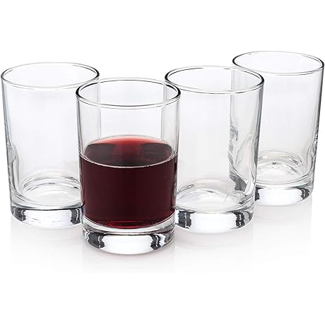 Rustic Italian Stemless Wine Glass 4-Piece Set