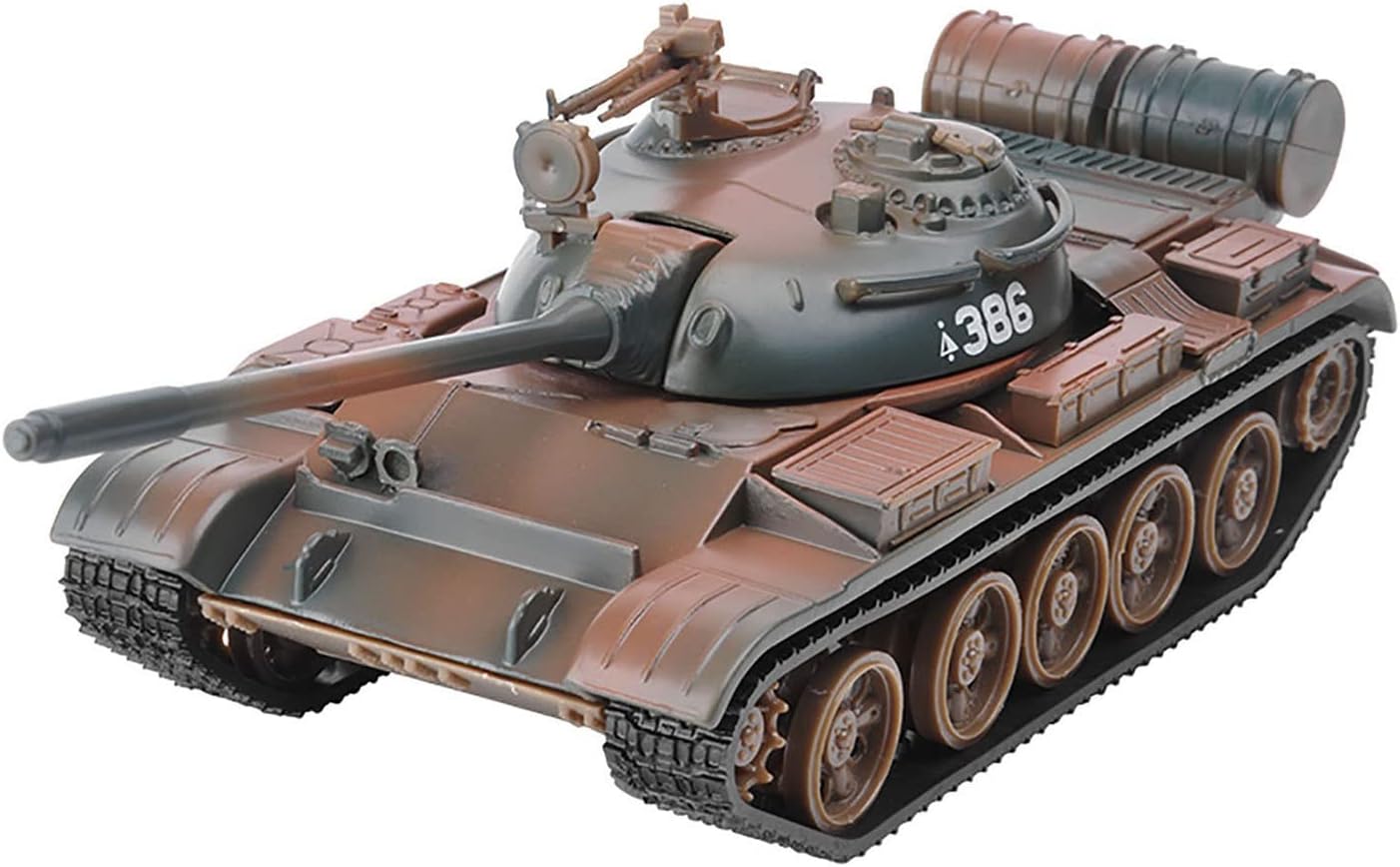 DONGYUCHUN 1/43 T55 Aleación Diecast Tank Modelo, Simulación De Juguete De Tanque De Metal, Sorpresa De Cumpleaños Ideal para Adolescente, Amigo del Ejército