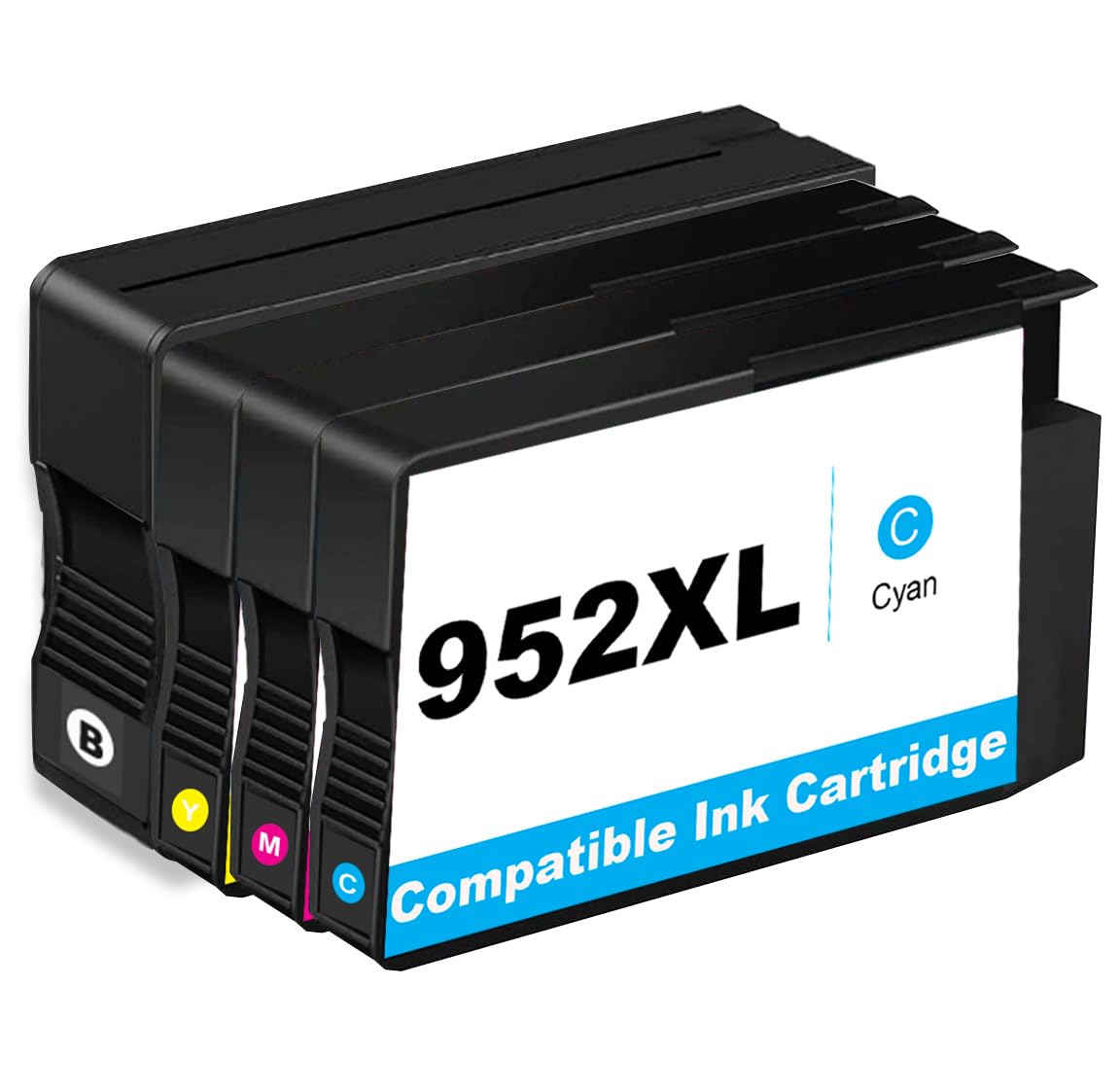 952XL Ink Cartridges Combo Pack Compatible for HP 952 XL for HP952 OfficeJet 8702 Pro 8710 7740 8720 8725 8210 8715 8740 7720 8730 8216 8700 8200 8716 Printers Black Cyan Magenta Yellow 4-Pack