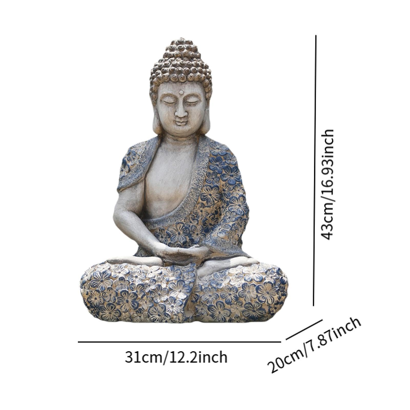 Figurka Buddy, prezent do majsterkowania, dzieło sztuki Fengshui, rzeźba Buddy w stylu vintage, ozdoba Buddy do ogrodu, na biurko, do domu