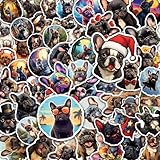 100 Pack French Bulldog Stickers (Large Size), Dog Stickers Graphic Decal for Laptop, Phone, Car, Water Bottle, Stickers for Adult, Gift for French Bulldog Lovers