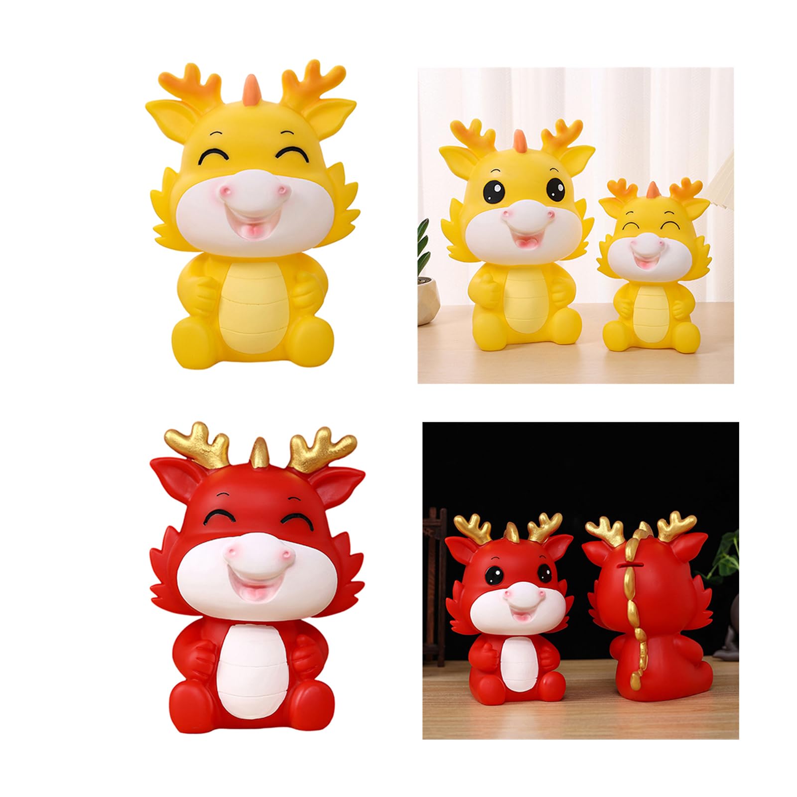 YZYDF Stylish Dragon Piggy Banks Organization Box Household Decor for School Office Bedroom Dormitory Container