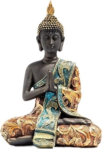 YAZGAN Statues Thailand Buda Buddha Sculpture Buddhism Hindu Fengshui Figurine Meditation Home Decor Figurine (Color 20cm)