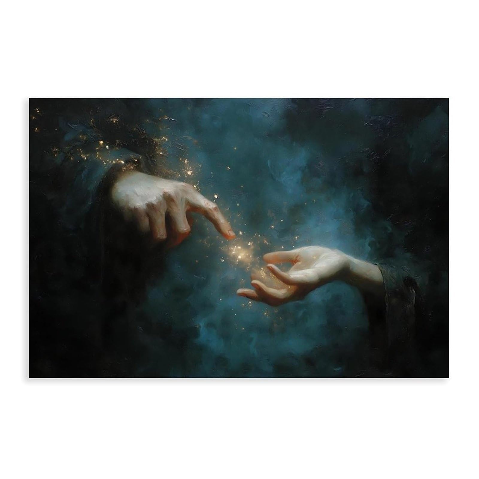 Bareronor Brown Magic Touch Canvas Poster Bedroom Decor Landscape Office Room Decor Gift 12" L X 18" W