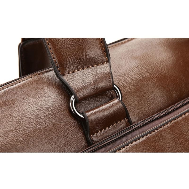 Nordic Horizontal Briefcase Men's Business Handbag Shoulder Messenger Casual Computer Bag for Office Commute4