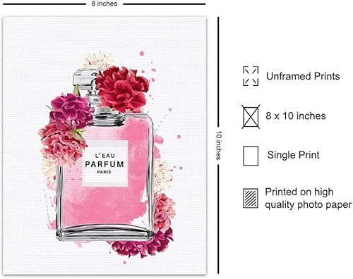 Miniatura 2 de High Fashion Design Wall Art Poster - Glam Decor - Perfume Bottle - Boho-chic Shabby chic Designer Haute couture - Gift for Fashionista Woman Wife