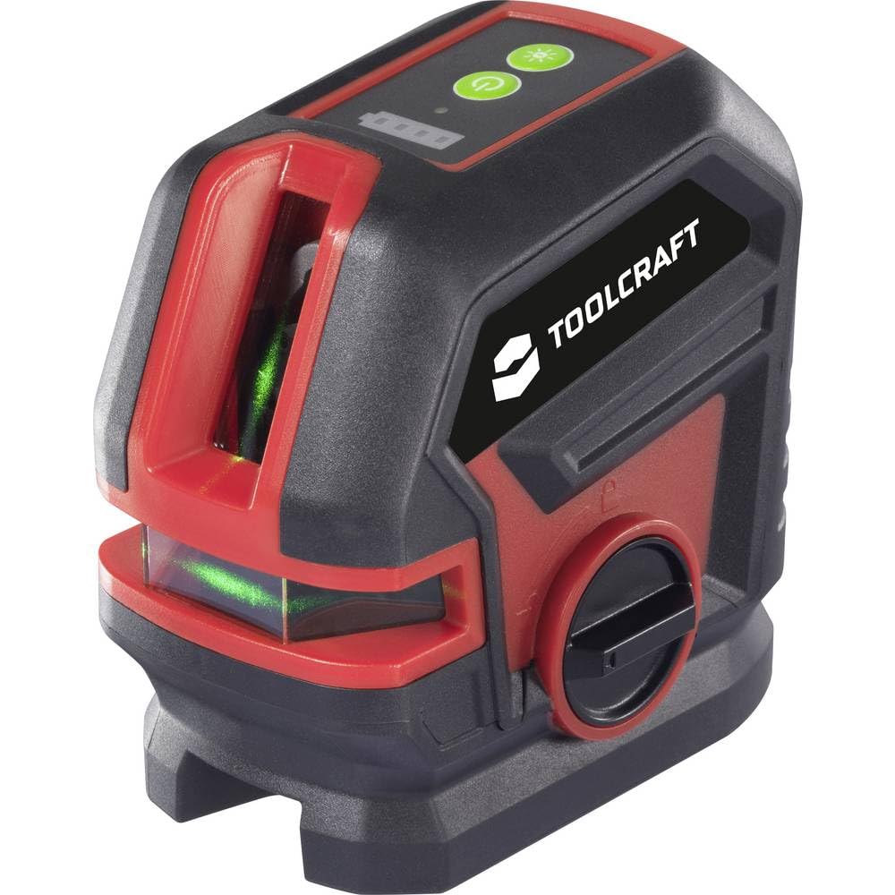 TOOLCRAFT Laser krzyżowy zielony laser, samopoziomujący zasięg (maks.): 30 m