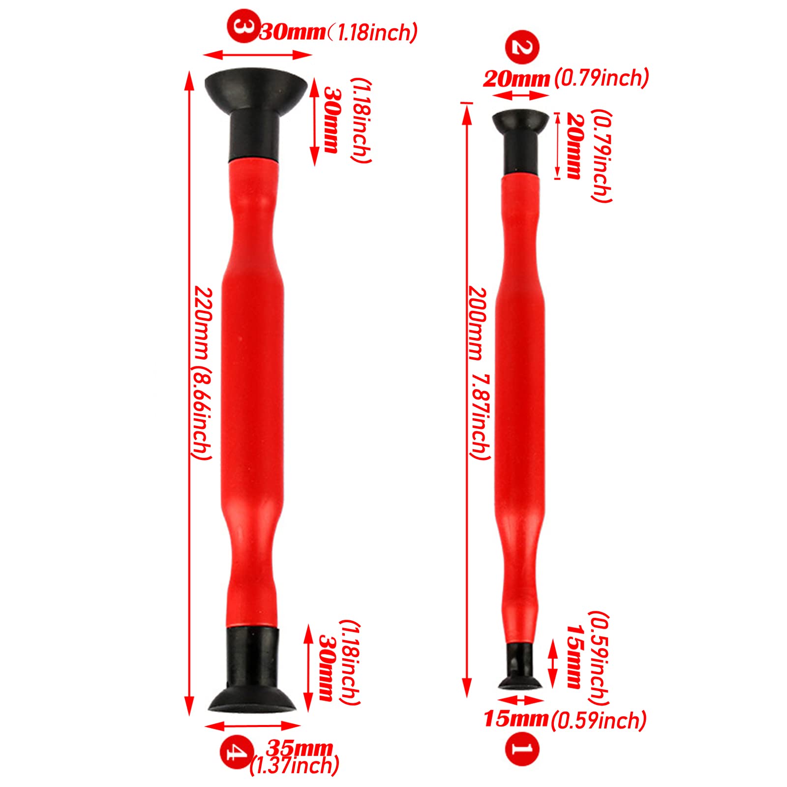 Double Ended Manual Valve Lapping Tool,Hand Lapping Grinding Sucker Kit,Plastic Abrasive Grinder for Automotive Engine Maintenance, Ergonomic Handle, Dual Suction Cups for Efficient Valve Seating