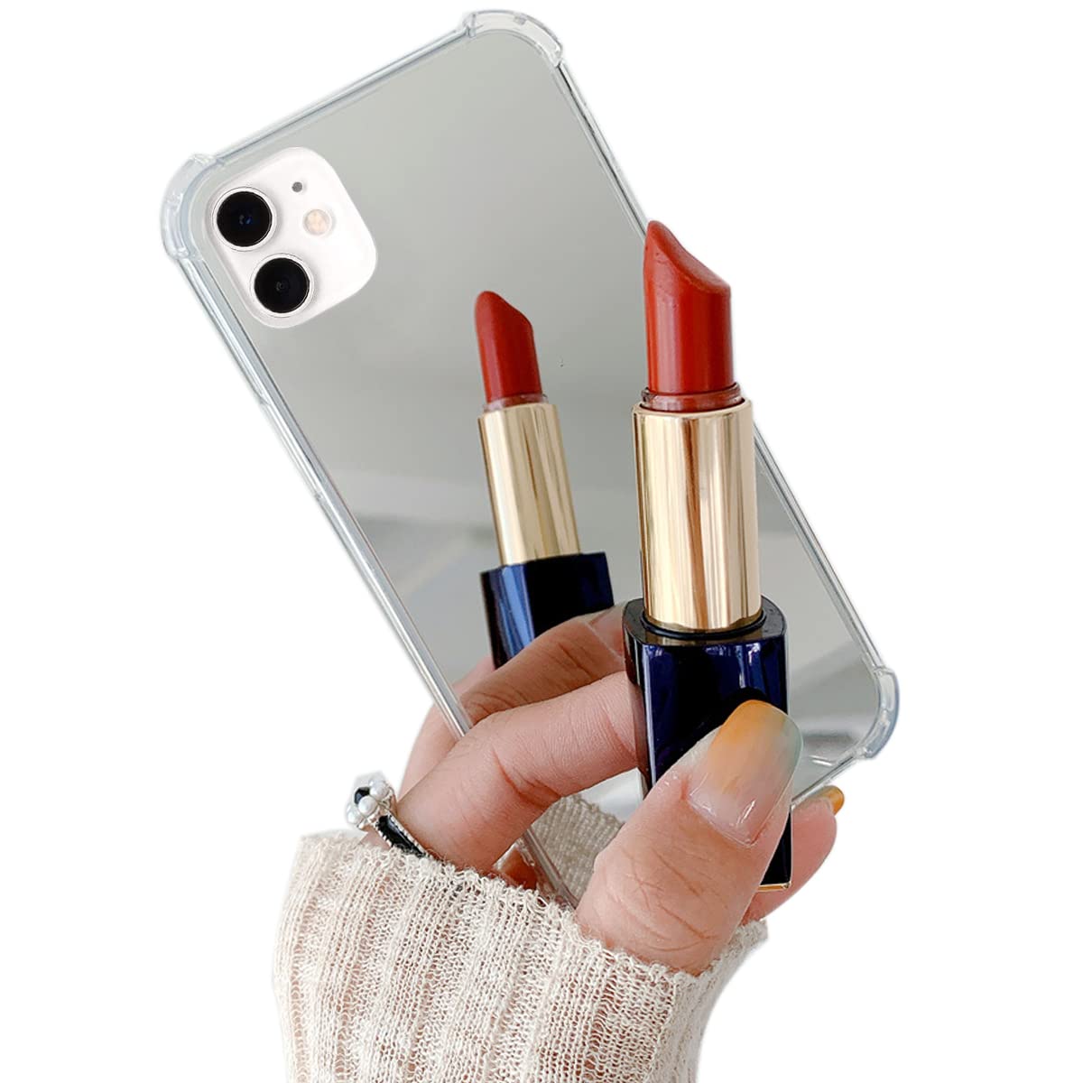 Amazon.co.jp: GOKIGIOD 適用 iPhone 11 ケース ミラー 【 ストラップ