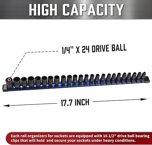Miniatura 10 de ALOANES Organizador de enchufes de aleación de aluminio de 12 pulgada, 3 unidades, bastidores de enchufes resistentes, kit de soporte de enchufe de