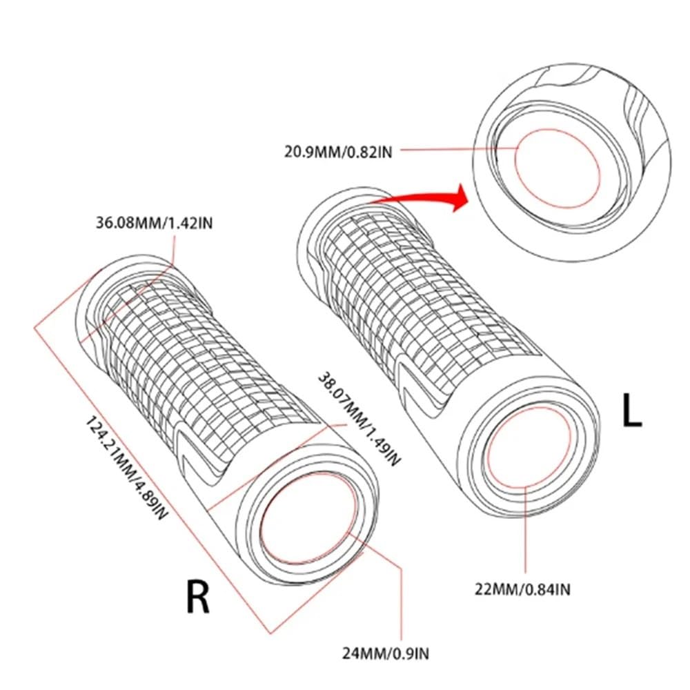 Motorrad Lenkergriffe Für Yamaha NMAX 125/150 - CNC Aluminium Mit Rutschfester Oberfläche