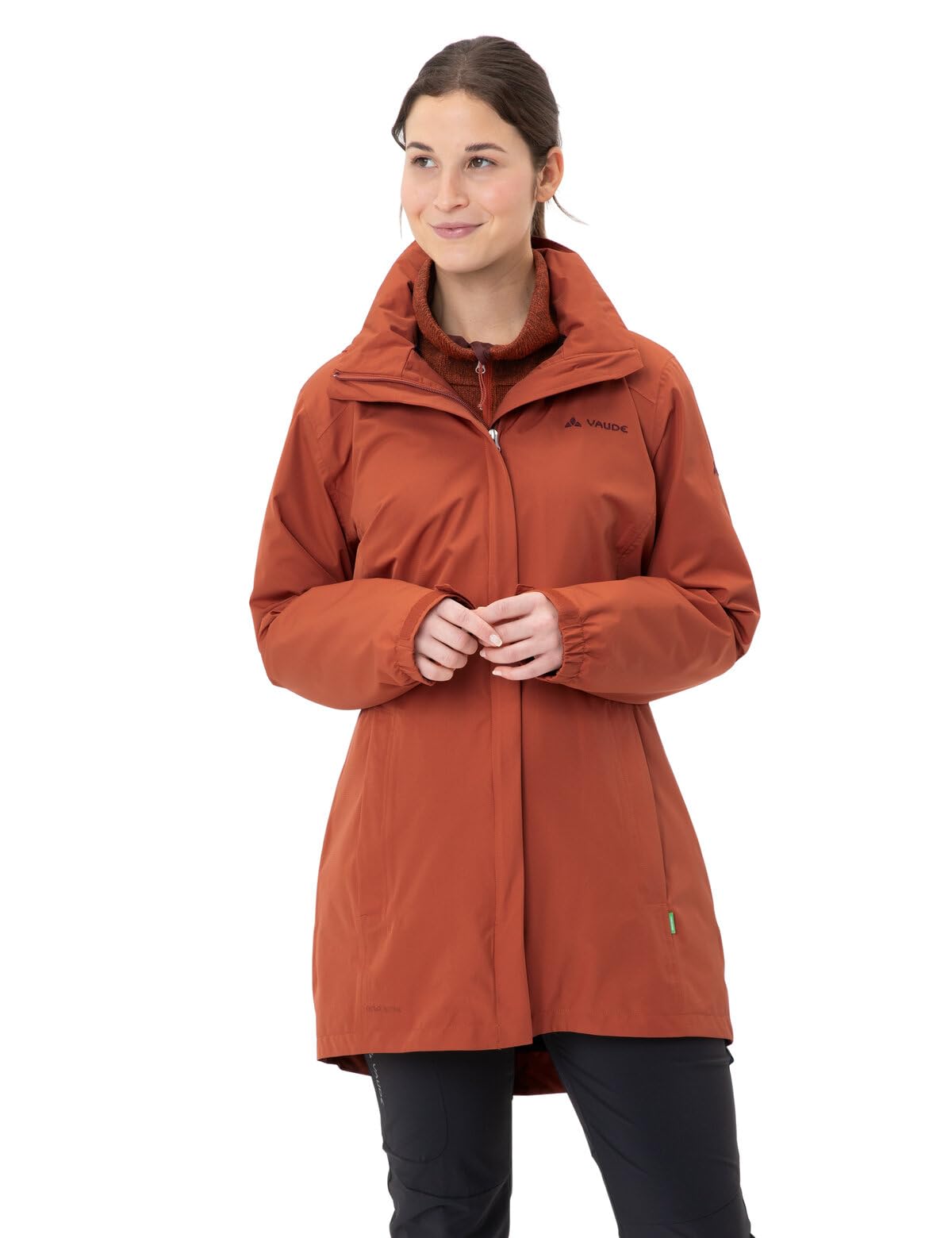 VAUDE Escape Regen-Parka Damen – Regenjacke wasserdicht, luftdurchlässig, Regenmantel mit 2-Wege-Reißverschluss… – Ansicht 7
