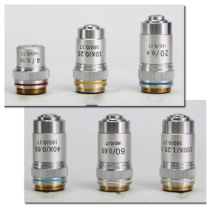 Buy HCHL Microscope Accessories 4X 10X 20X 40X 60X 100X Biological