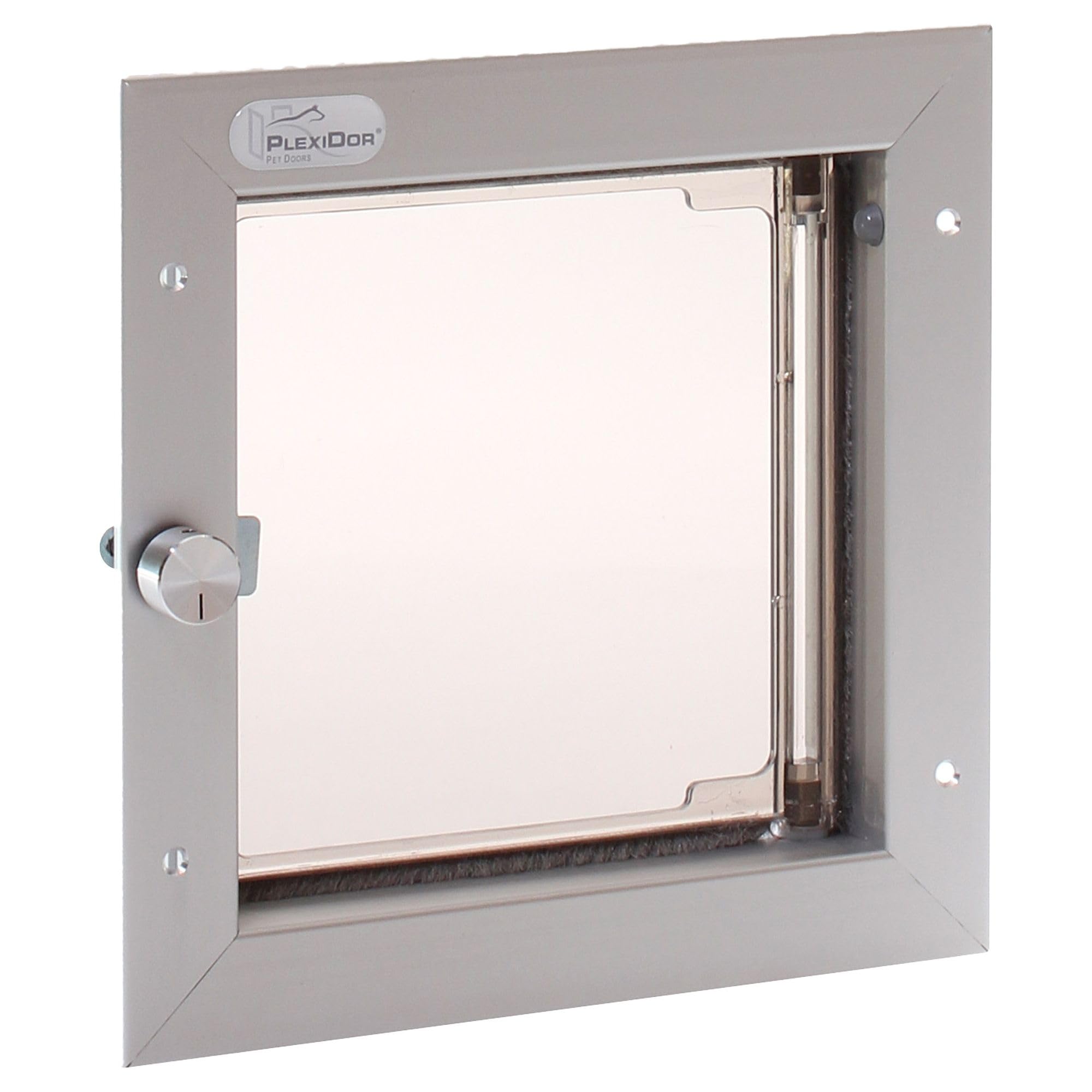 PlexiDor Performance Pet Doors - Soporte para Puerta (tamaño pequeño), Color Plateado