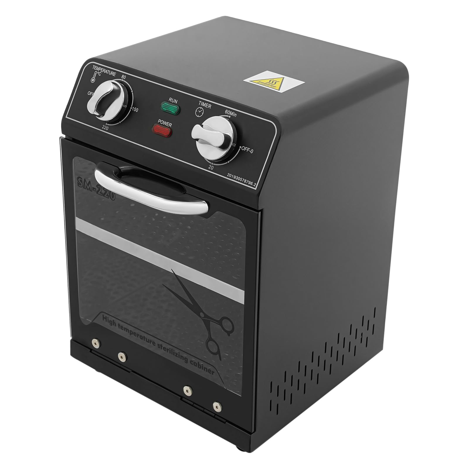 Esterilizador de alta temperatura 8L para salón de uñas, 600 W, esterilizador de aire caliente, armario desinfectante para herramientas de uñas, utensilios de metal