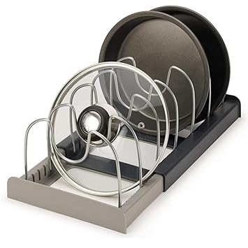 Tusmad Expanding Cookware Organizer, Space saving storage for pan lids, baking trays Pot and Pan Organizers Rack,Pot Lid Organizers,Pot racks,Pot holder,Stainless steel Adjustable Kitchen random color - image, photos