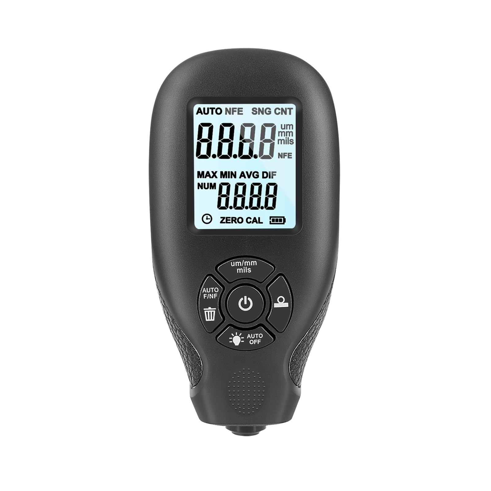 Paint Thickness Gauge, Coation Thickness Gauge 0-2000UM Car Paint Film Tester Coating Measuring Tools Automotive DFT Meter(Nero)