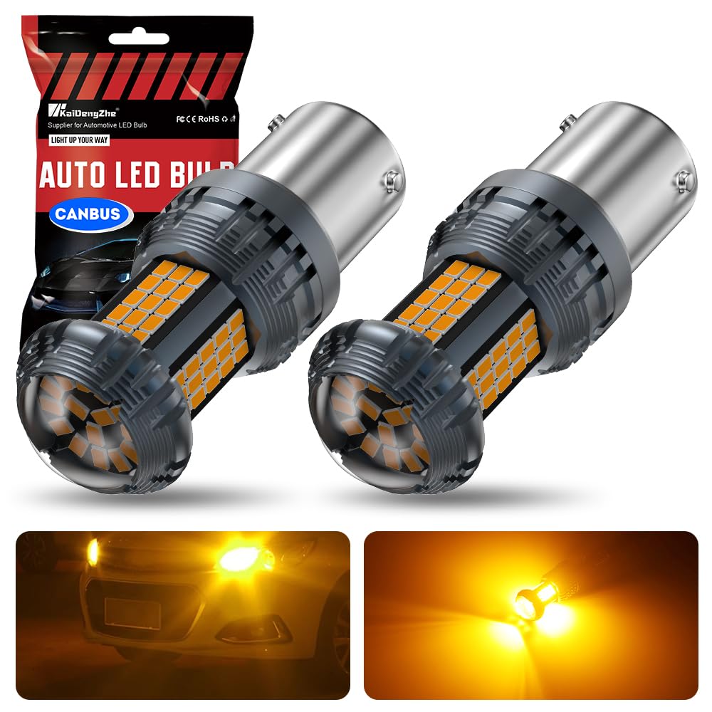 Lampadina LED 1156 BAU15S, Ambra PY21W LED CANBUS senza Errori Anti Hyper Flash 2641A 7507AST con Proiettore per Indicatori di Direzione 28W 12V-24V