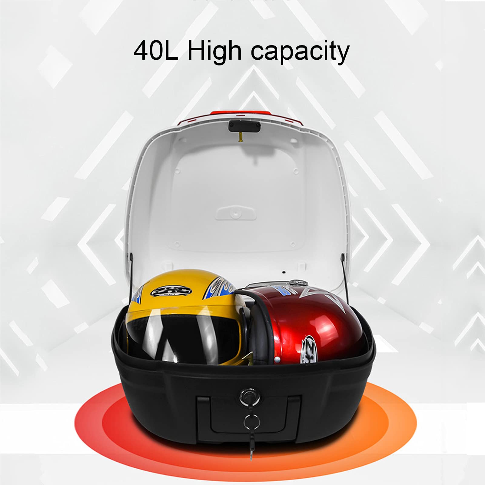Amazon.com: JKGHK Motorcycle Top Box, Helmet Luggage Storage
