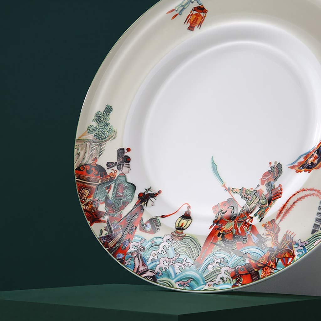 H3TF5J Ceramiczny zestaw zastawy stołowej, 21-częściowy zestaw zastawy stołowej, zastawa stołowa w Chinach, zastawa stołowa z bankietu rodzinnego, zastawa stołowa ślubna