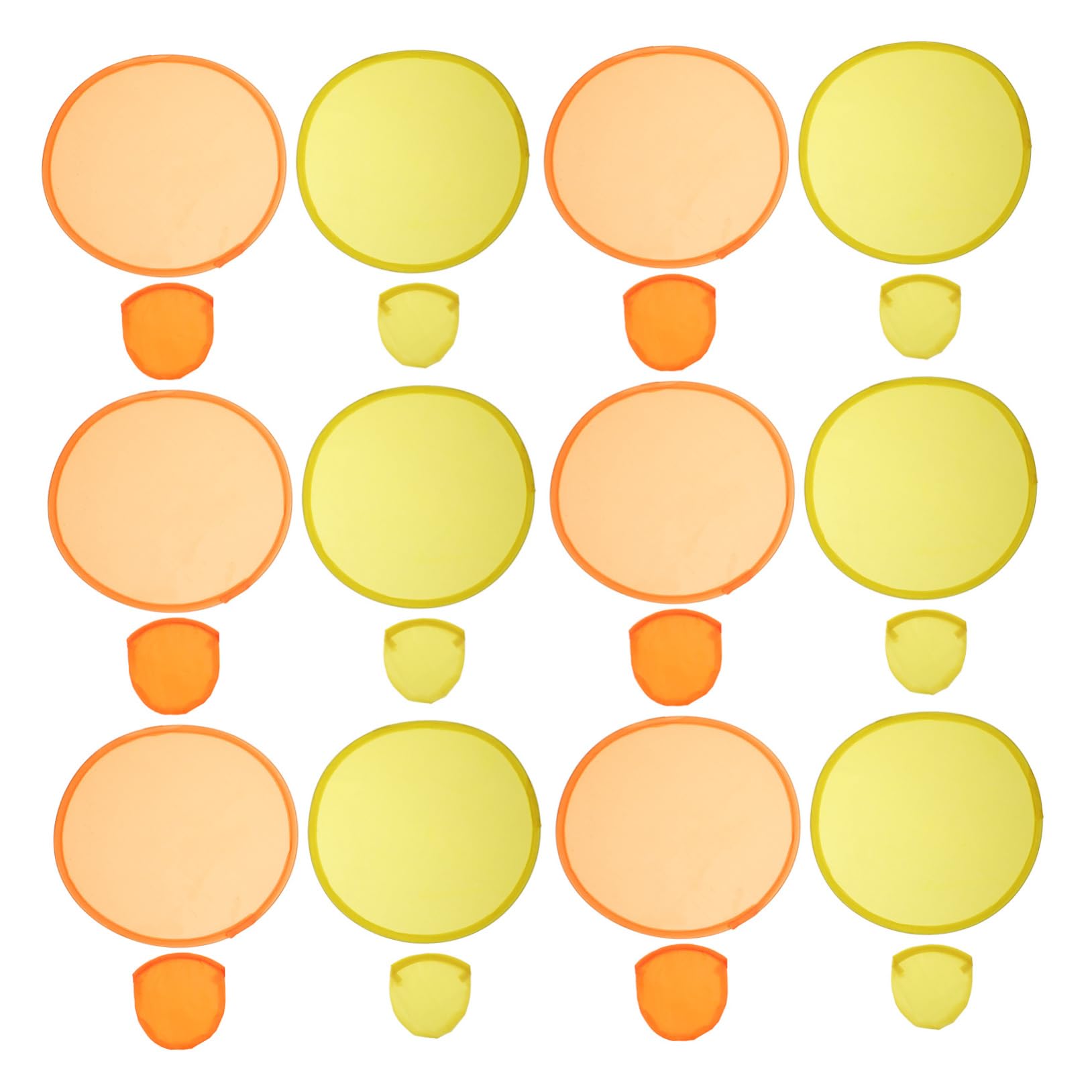 OSOLADY Folding Round Disc Set 16pcs Lightweight Sturdy Polyester for Outdoor Games Random