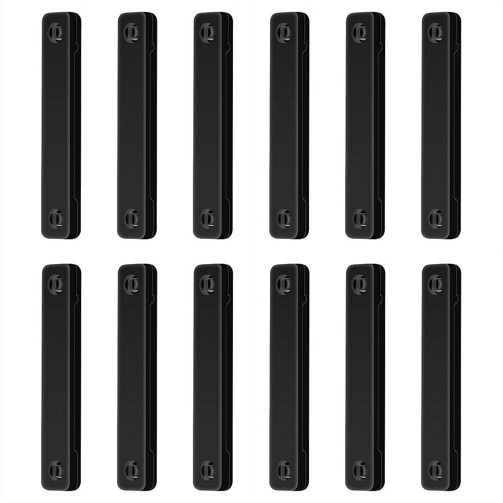 12 Paia Magneti Per Zanzariere E Tende - Chiusura Magnetica Con Adesivo, Nero, Per Tende Oscuranti